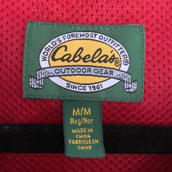 Cabela's Red Pullover Lightweight Sweater Size M #265 - Picture 5 of 12